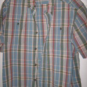 C.E. Schmidt Workwear Plaid Short Sleeve Shirt Men's Size XL